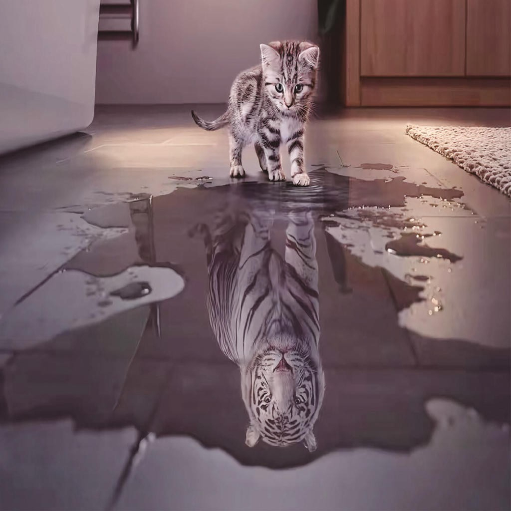Tranh Ghép Hình 1000 Mảnh Mèo Hổ Cat Tiger Jigsaw Puzzle Randomcut 1000 Pcs