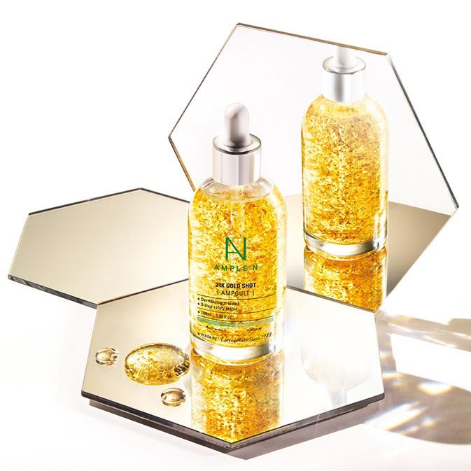 Tinh chất vàng AMPLE:N 24K Gold Shot Ampoule 100ml tăng đàn hồi chống lão hóa