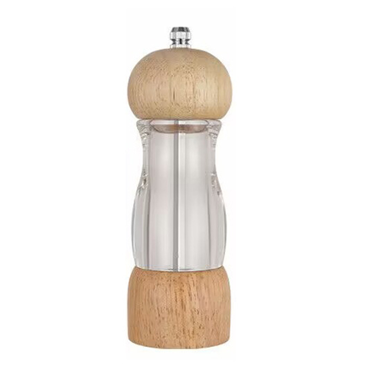 Lọ xay hạt tiêu cao cấp vỏ trong suốt , dụng cụ xay muối hồng gia vị cho gia đình và nhà hàng