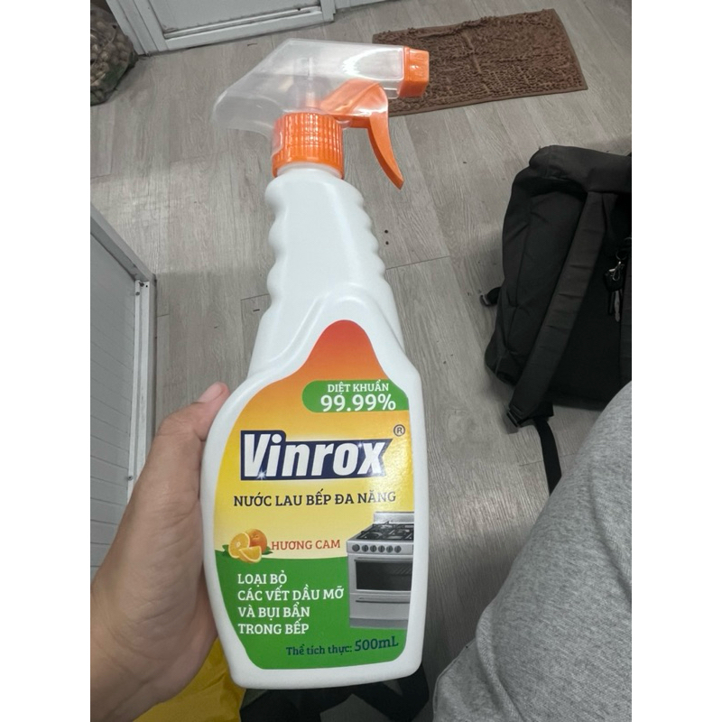 Combo 3 chai Nước lau bếp đa năng VINROX 500ml - Hương Cam