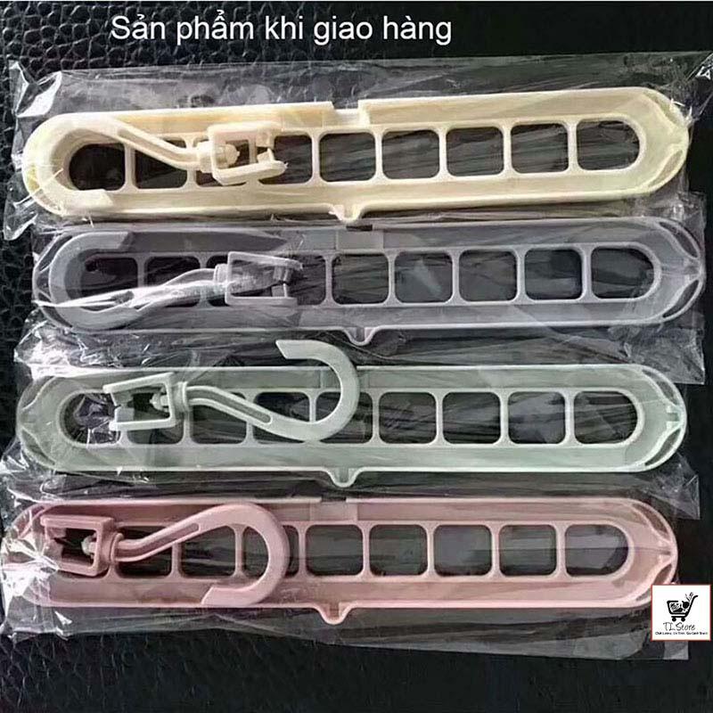 Móc treo quần áo 9 lỗ thông minh , Móc treo quần áo đa năng tiện lợi