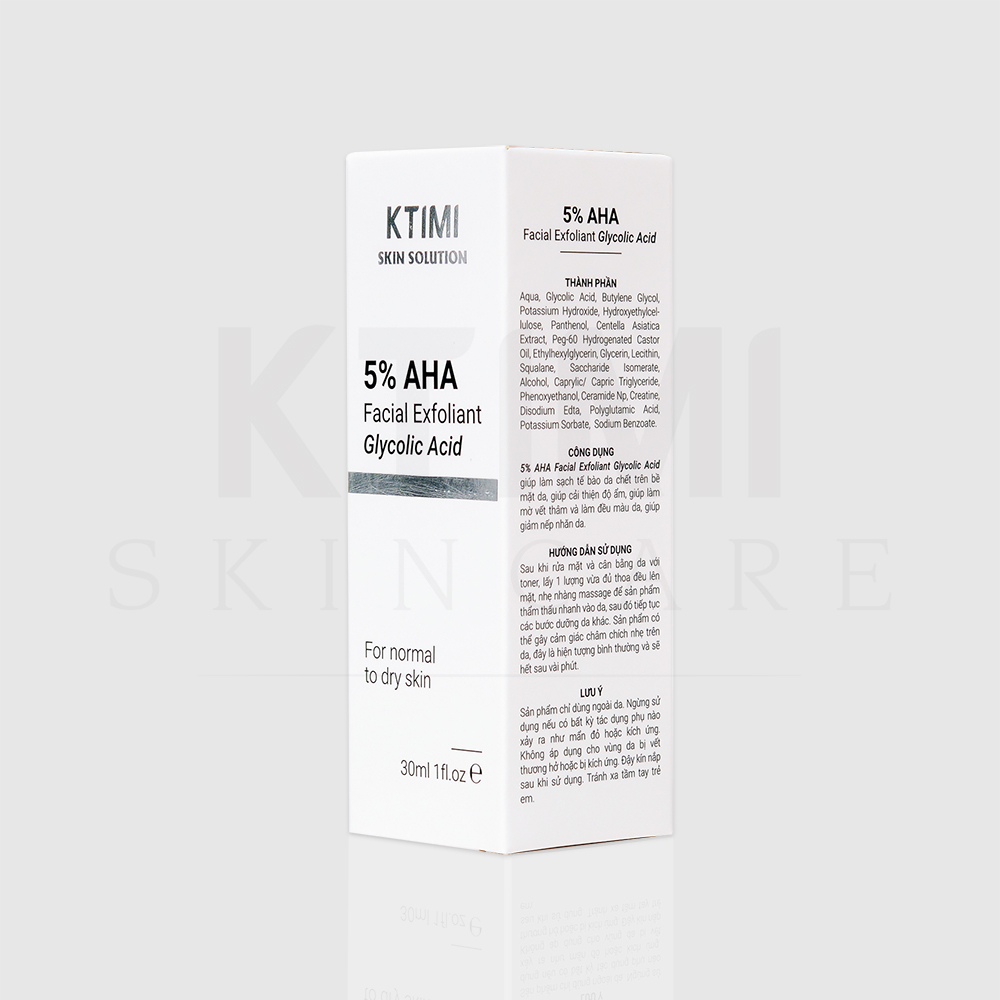 Serum Tẩy Tế Bào Chết KTIMI 5% AHA Facial Exfoliant Glycolic Acid