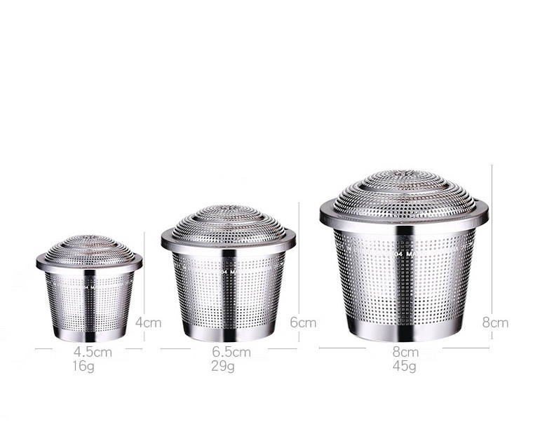 Dụng cụ lọc trà thả ấm inox 304 - 6x6.5cm 29g