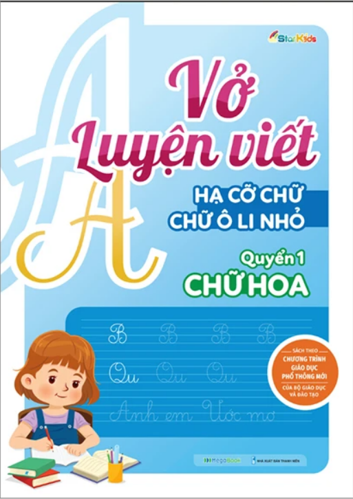 Sách - Vở Luyện Viết Hạ Cỡ Chữ - Chữ Ô Li Nhỏ - Quyển 1 + 2 + 3