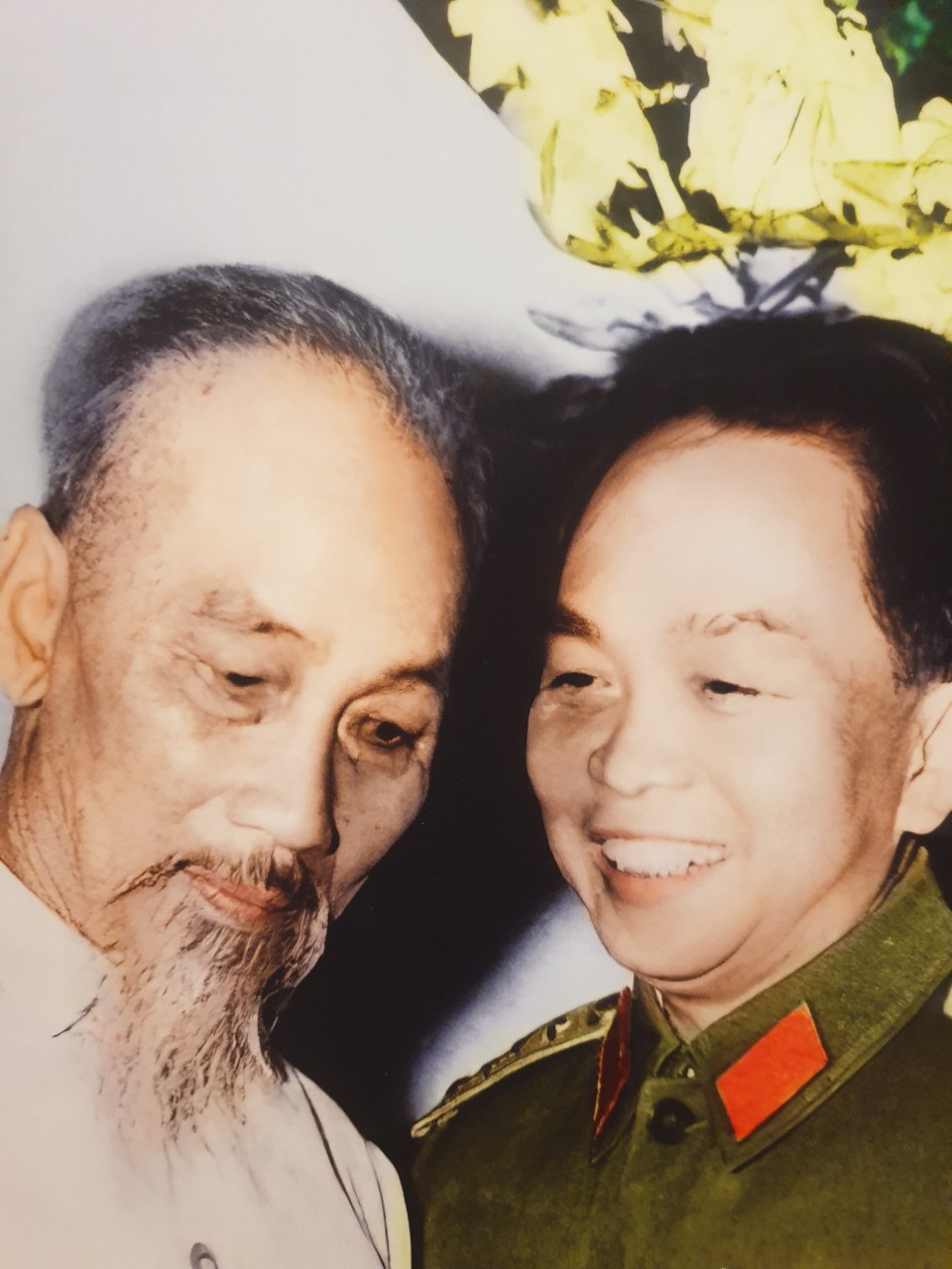 Tranh ảnh in dầu Bác Hồ Bác Giáp - 1962