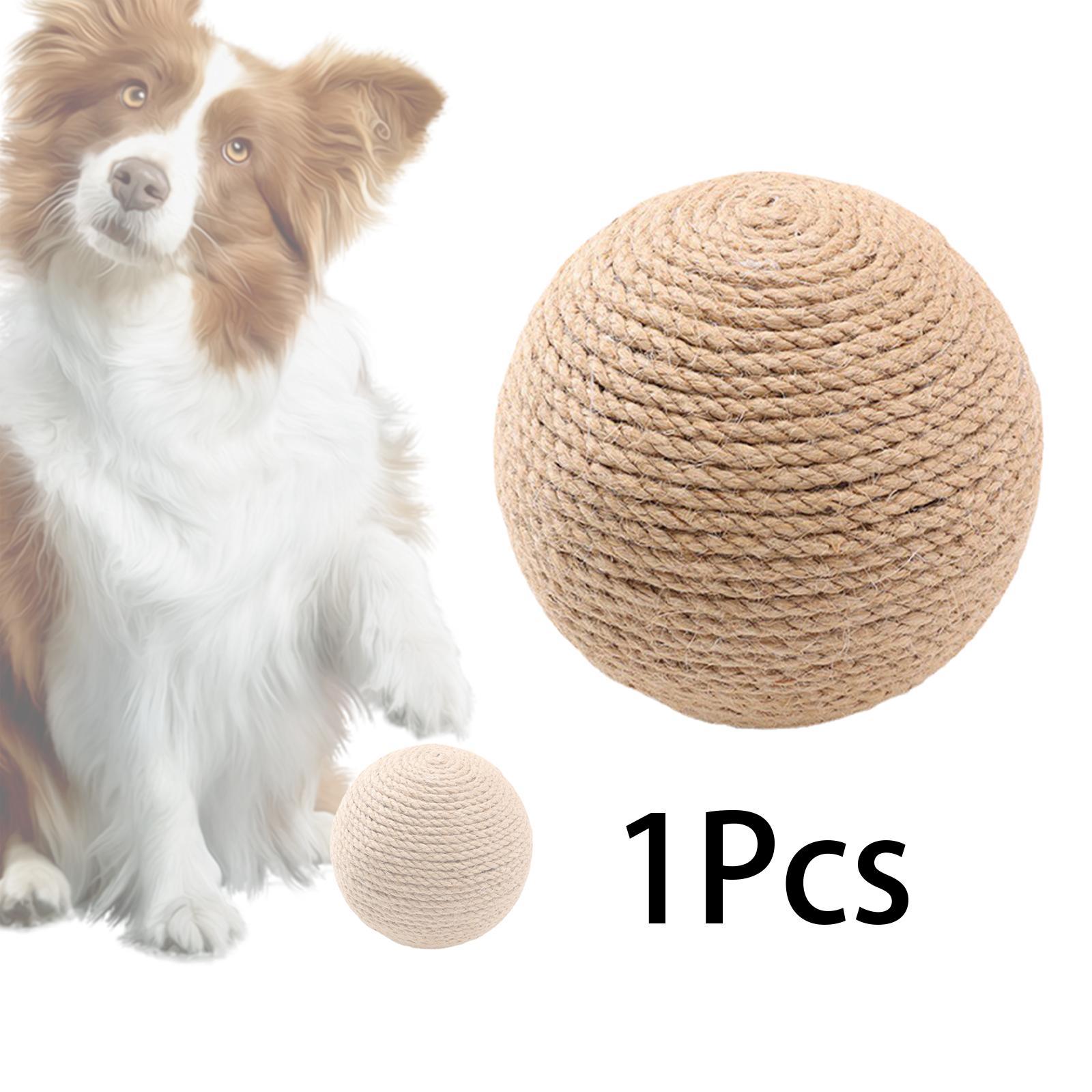 Cat Scratching Ball Sisal Rope Funny Wear Resistant Exercise Stable Grind Claw Cat Scratcher Ball Kitten Interactive Toy
