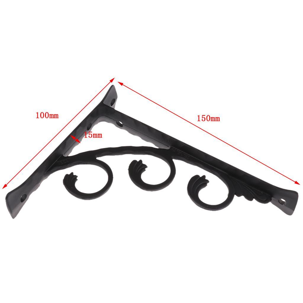 8x Metal Wall Hanging Shelf Bracket Angle Display Stand Holder for Book 15x12cm