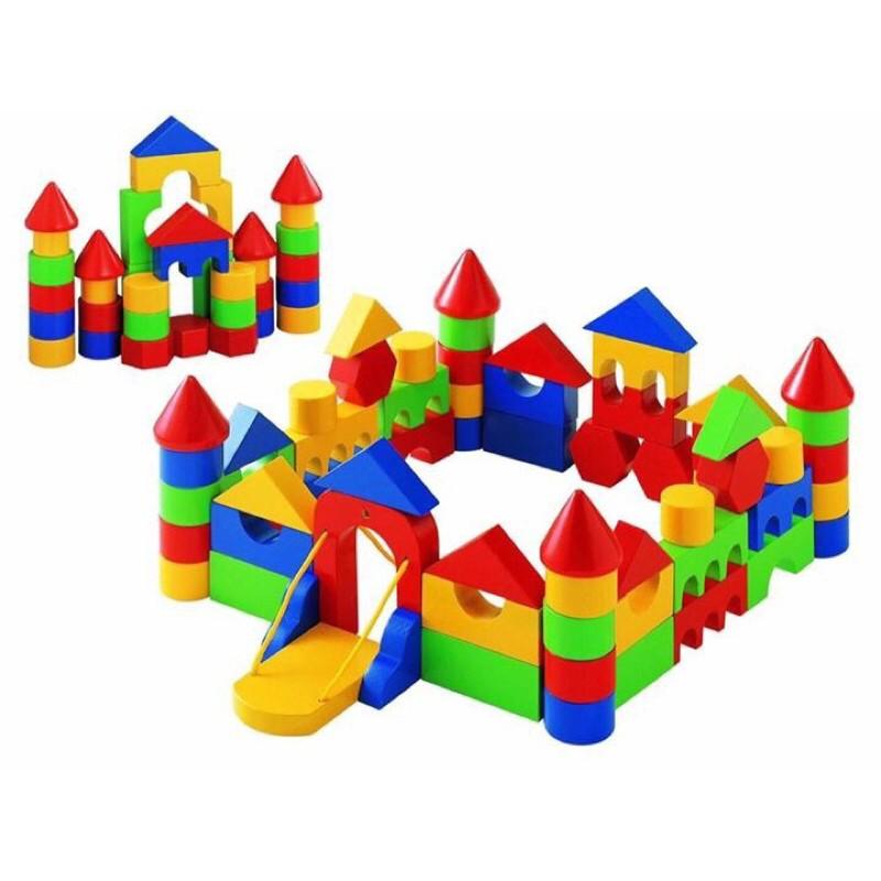 Đồ chơi xếp hình xây dựng tòa lâu đài gỗ, đồ chơi lắp ghép sáng tạo các mô hình thông minh, đồ chơi giáo dục cho bé