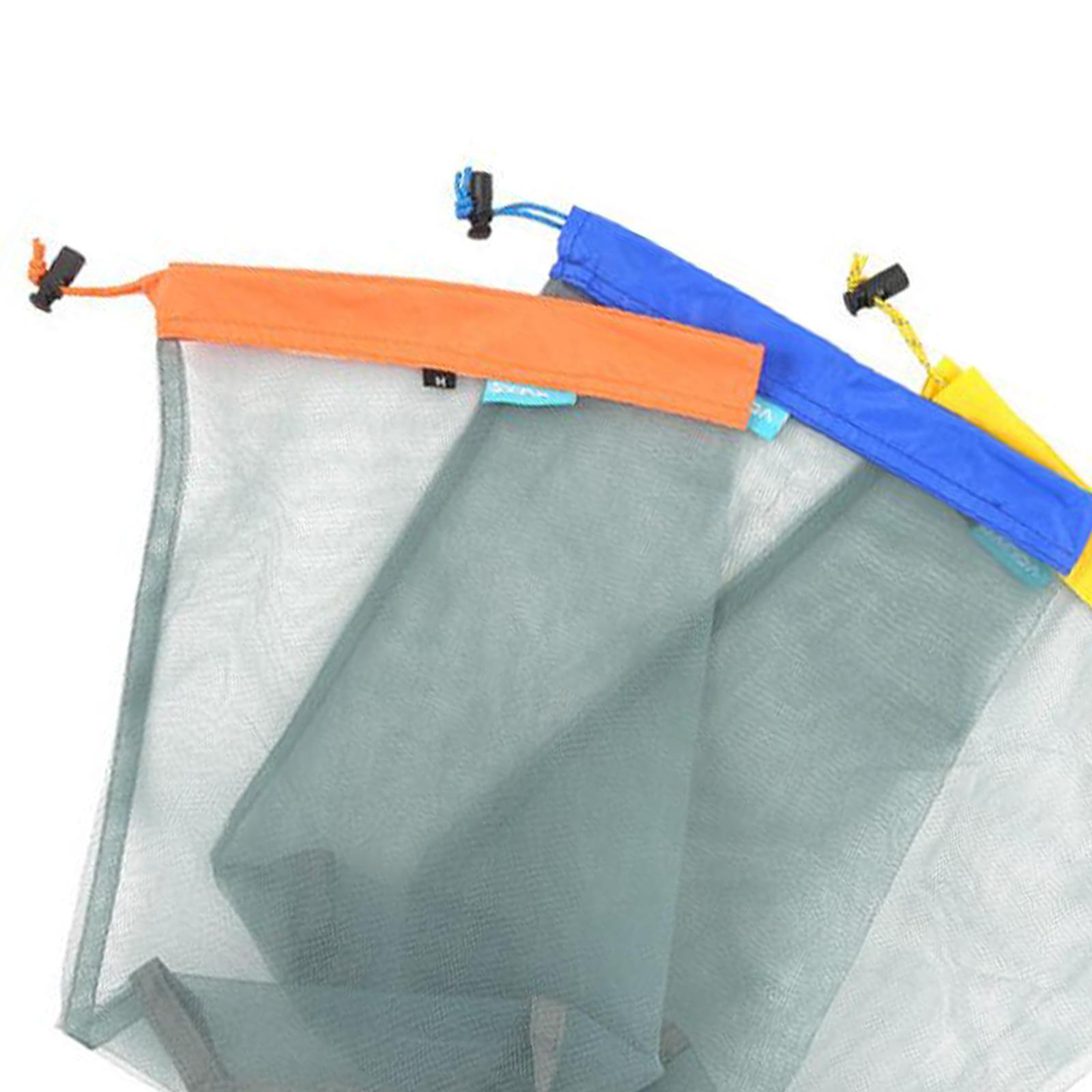 Light Stuff Sacks Nylon Mesh Drawstring Storage Bag for Camping Travel