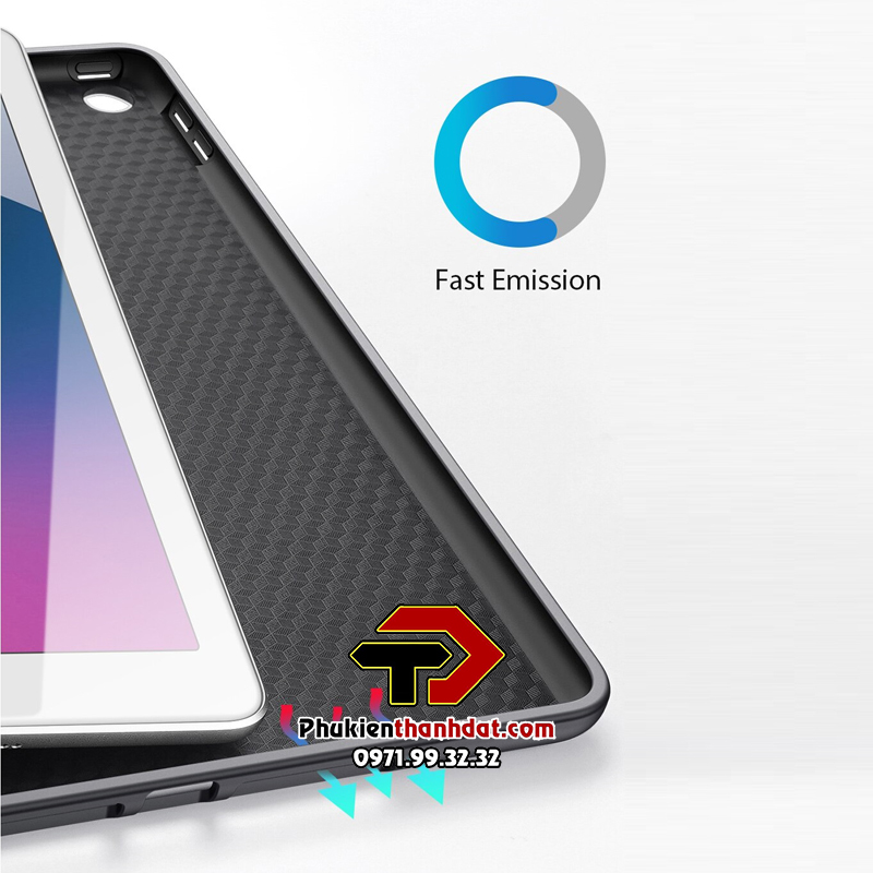 Bao da chống sốc cho iPad 10.2 2021 chính hãng Dux Ducis Domo có ngăn để bút - Hàng chính hãng