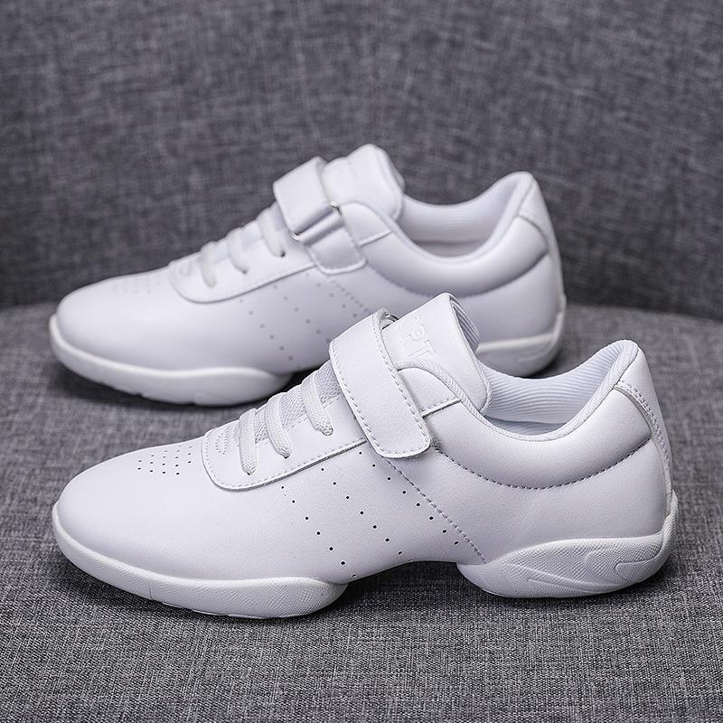 Giày khiêu vũ trẻ em bé gái hiện đại Sneakers Jazz Sneakers Aerobics thở nhẹ trẻ em nhảy múa thể dục thể dục Color: 938 White Shoe Size: 34