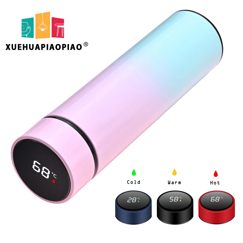 500Ml Inox Thông Minh Giữ Nhiệt Màn Hình Hiển Thị Nhiệt Độ Thông Minh Nước Hút Chân Không Bình Bình Nước Dễ Thương Cho Bé Gái 2021