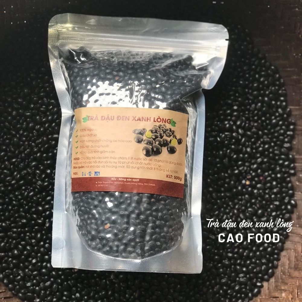Trà đậu đen xanh lòng CAO FOOD từ hạt giống nguyên bản Đaklak dân trồng sạch tự nhiên 100%