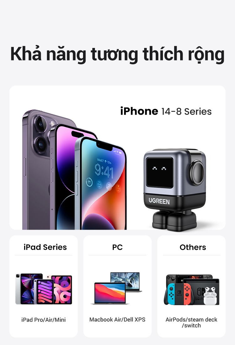 Sạc nhanh RoboGaN 30W UGREEN CD359 | Công nghệ GaN II | Màn hình LCD | Hàng chính hãng - Bảo hành 18 tháng 1 đổi 1 | 25036 15550