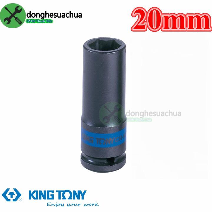 Tuýp 20mm đen dài 80mm Kingtony 443520M loại 1/2 6 cạnh