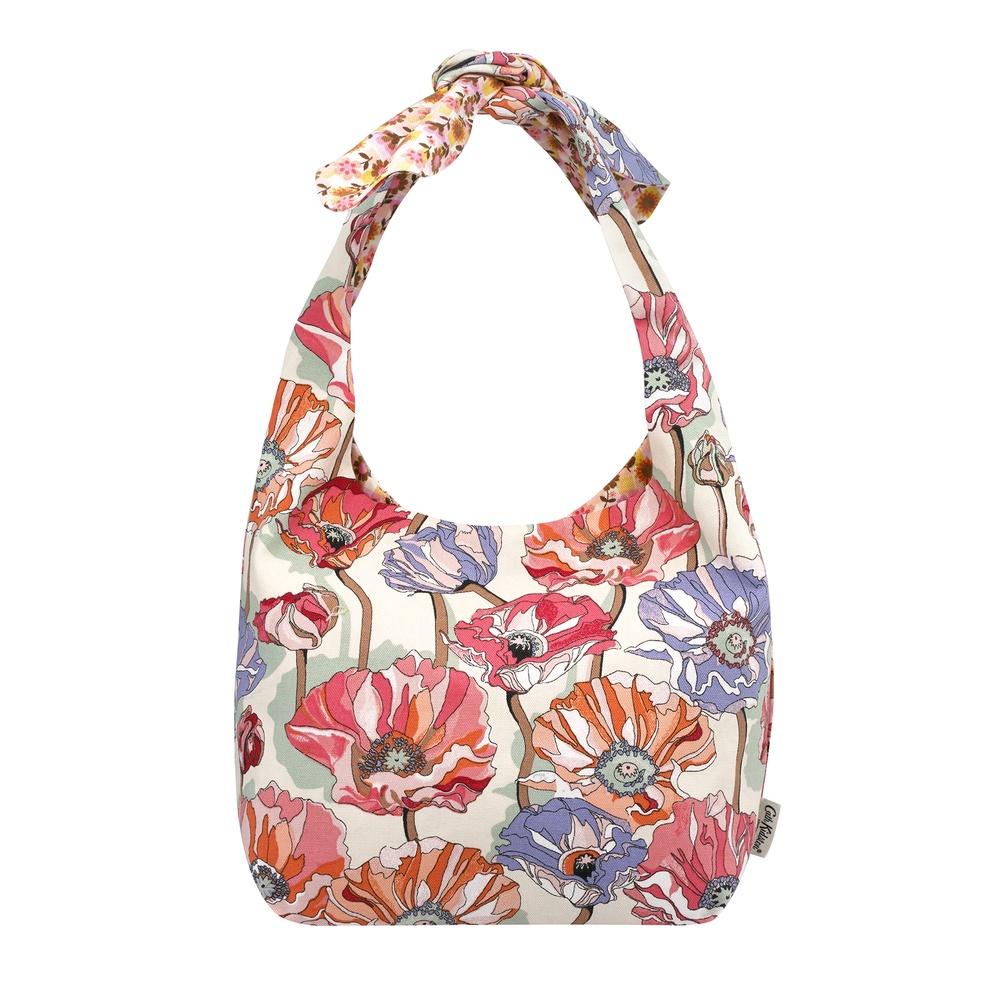 Cath Kidston - Túi 2 mặt/Mini Reversible Knotted Shopper - Summer Poppy Midscale - Pink/Cream -1049091