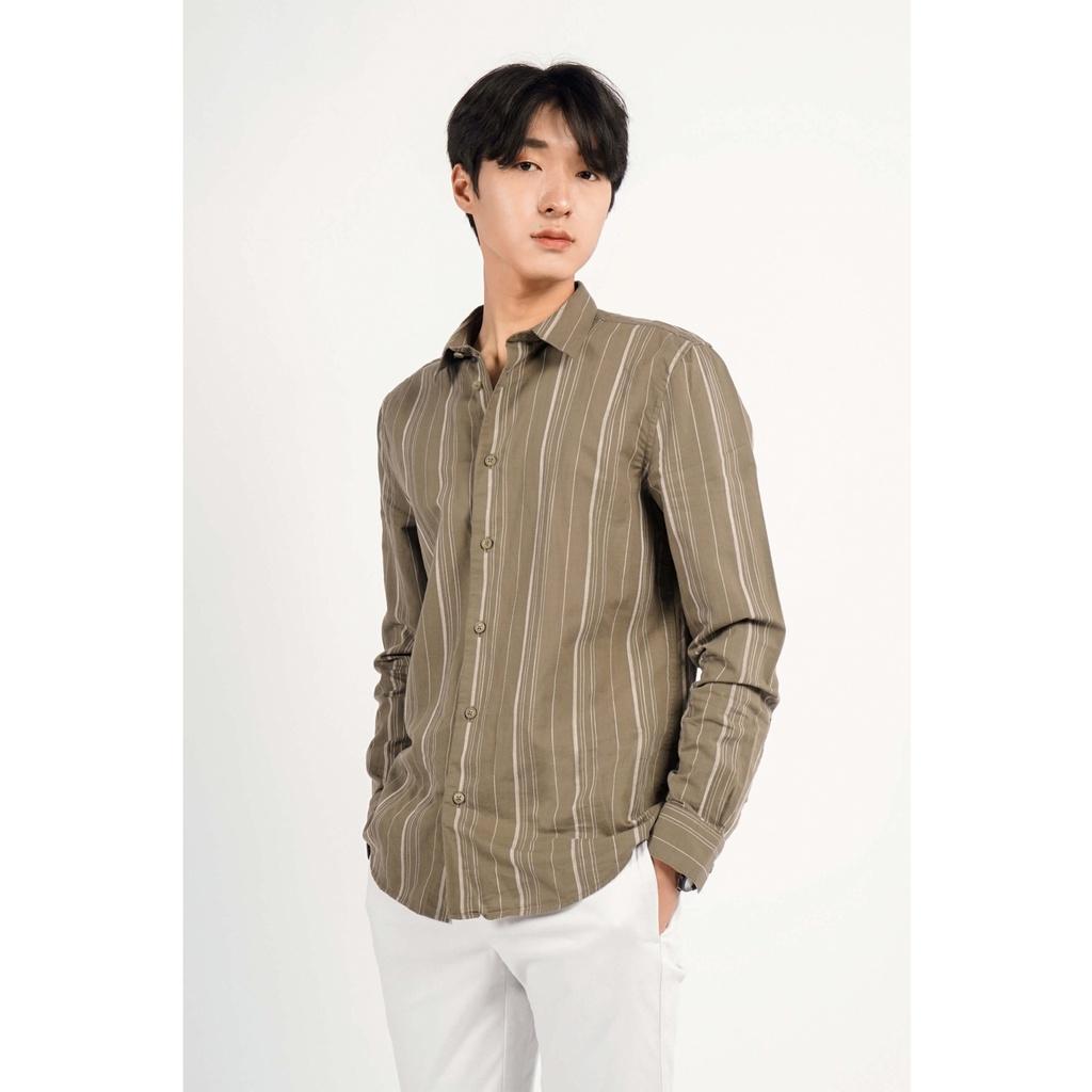 Áo sơ mi nam linen kẻ sọc 2 màu. FITTED FORM - 10F21SHL007 - LASTORE MENSWEAR