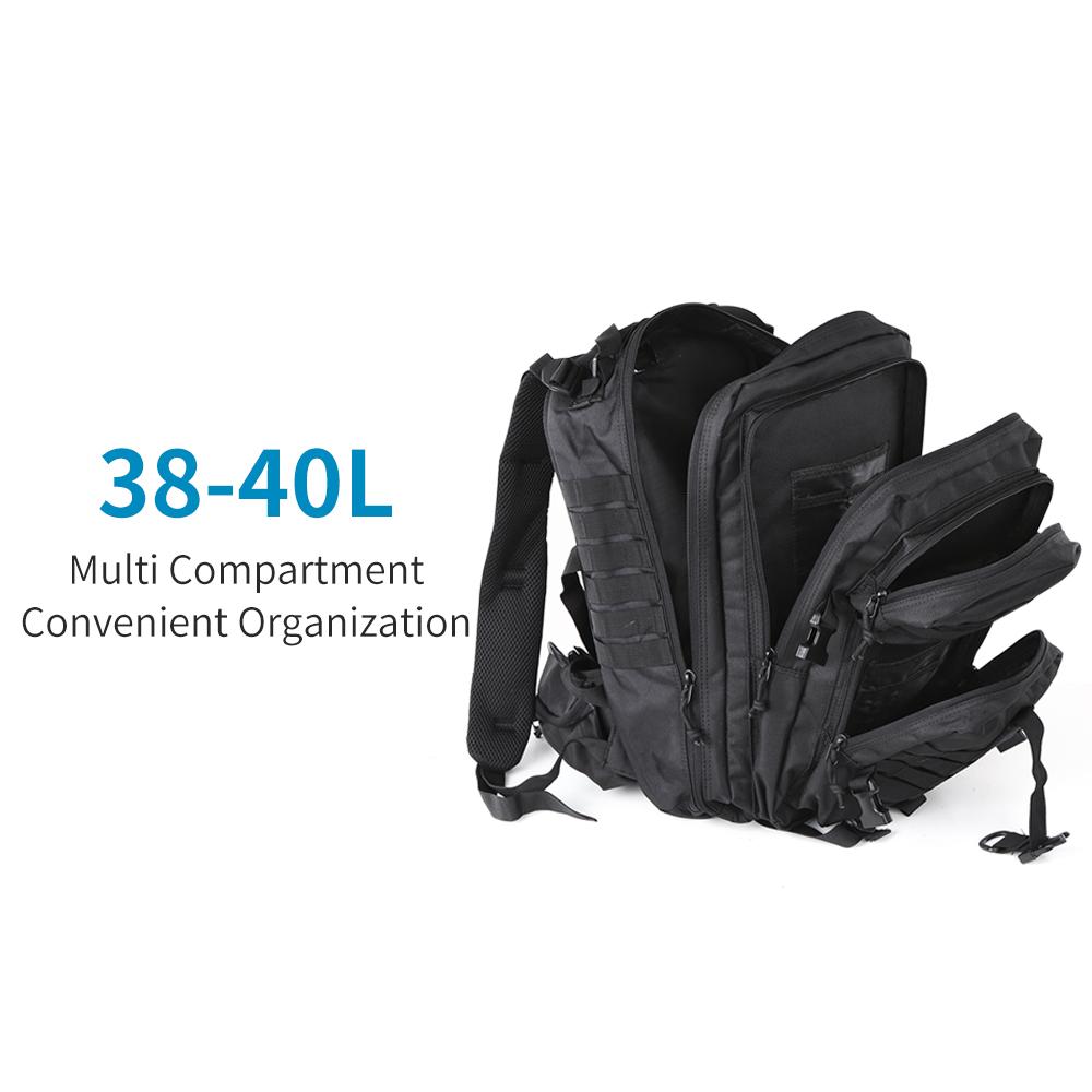 Ba lô trekking, huấn luyện sinh tồn, vải oxford mật độ cao, chống mài mòn, chống rách và thấm nước