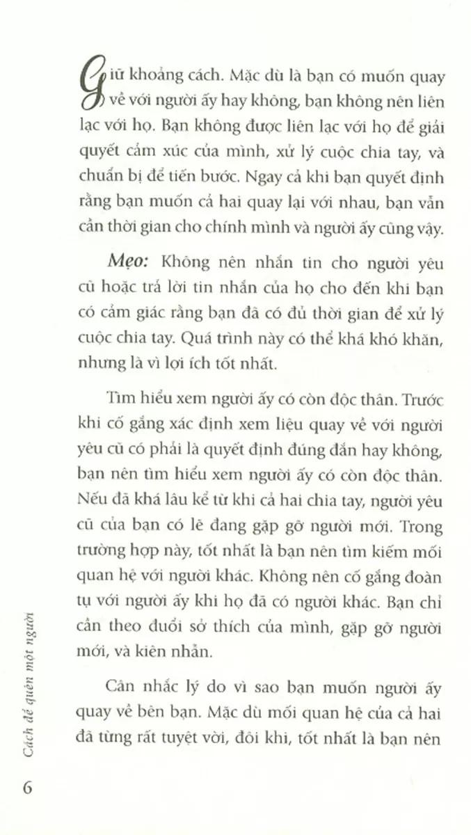 Cách Để Quên Một Người