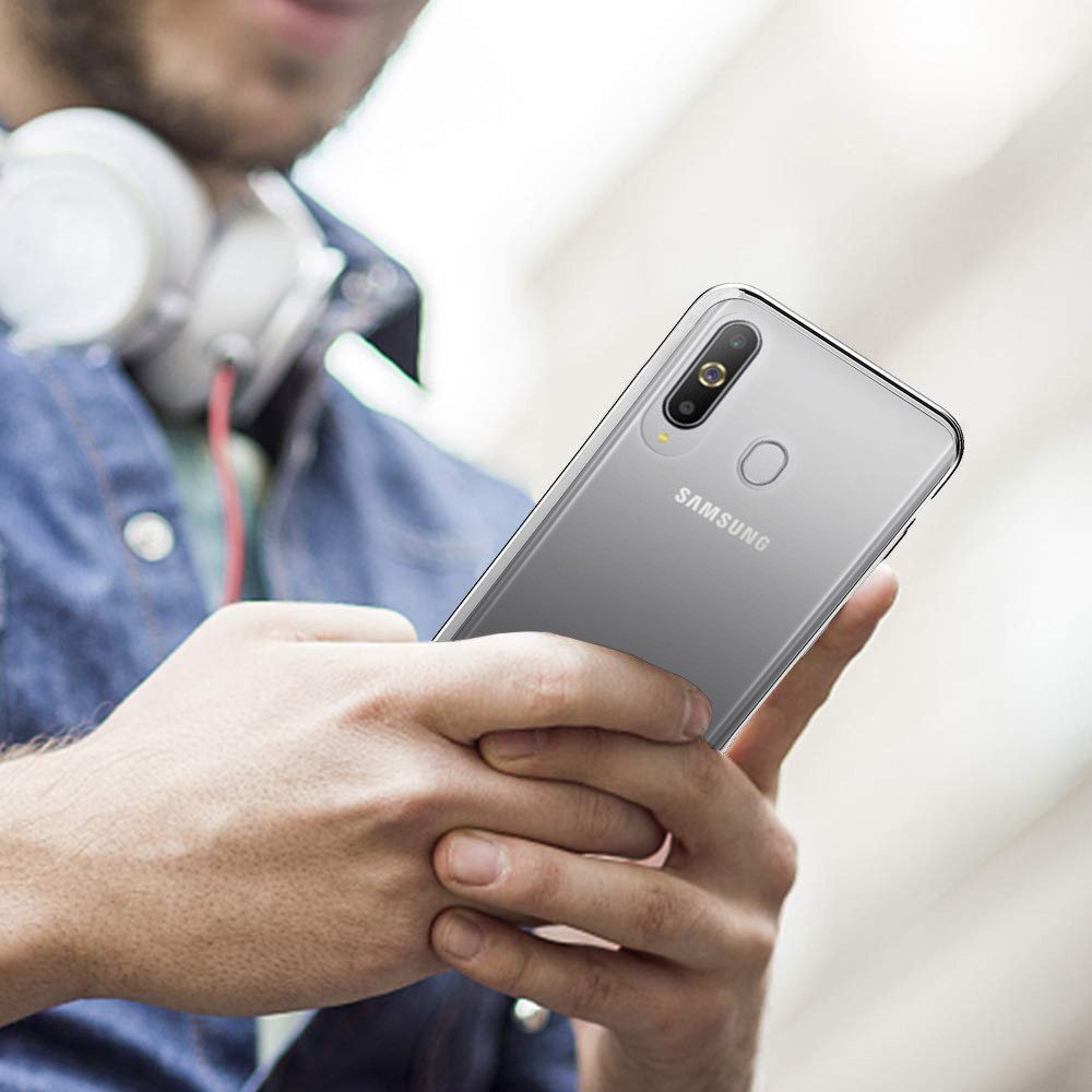 Ốp lưng dẻo silicon cho Samsung Galaxy A60 hiệu Ultra Thin mỏng 0.6mm chống trầy - Hàng chính hãng