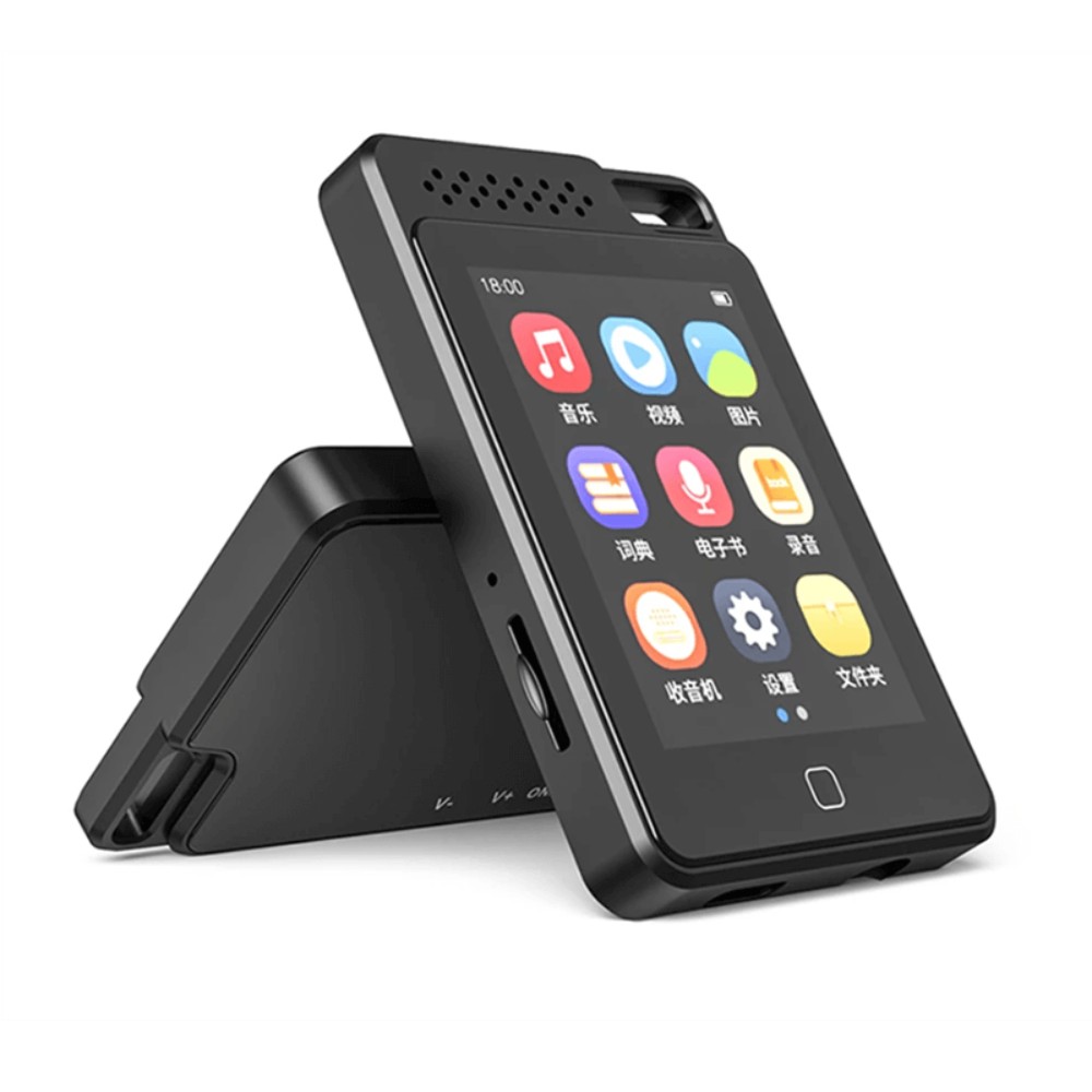 Ruizu C1 - Máy nghe nhạc đa năng: Màn Hình Cảm Ứng 2.4inch, Hỗ Trợ Đa Định Dạng MP3 WMA APE FLAC WAV DRM ACELP, Tích Hợp Loa Ngoài, Bluetooth 5.0, FM Radio, Ghi Âm, Xem Video Định Dạng AMV AVI, Bộ Nhớ 16Gb, Hỗ Trợ Thẻ Nhó 128Gb - Hàng nhập khẩu
