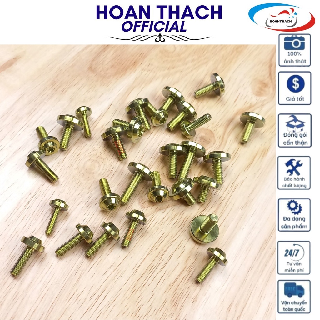 Bộ Ốc Áo Titan Vàng dùng cho máy Winner X ( 28 con ) HOANTHACH SP017484