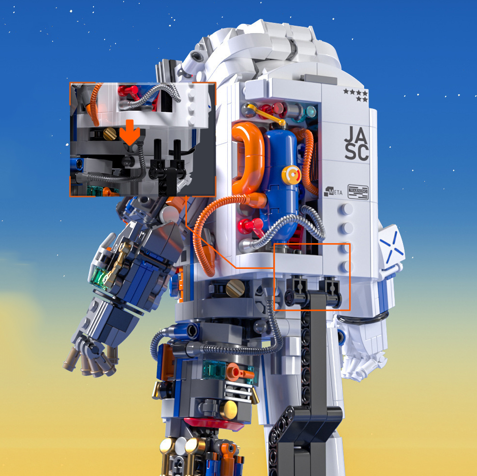 Đồ Chơi Lắp Ráp Xếp Hình Kiểu Lego Mô hình Trưng Bày Phi Hành Gia Dawn Astronaut JK 9106 Với 800 Mảnh Chi Tiết