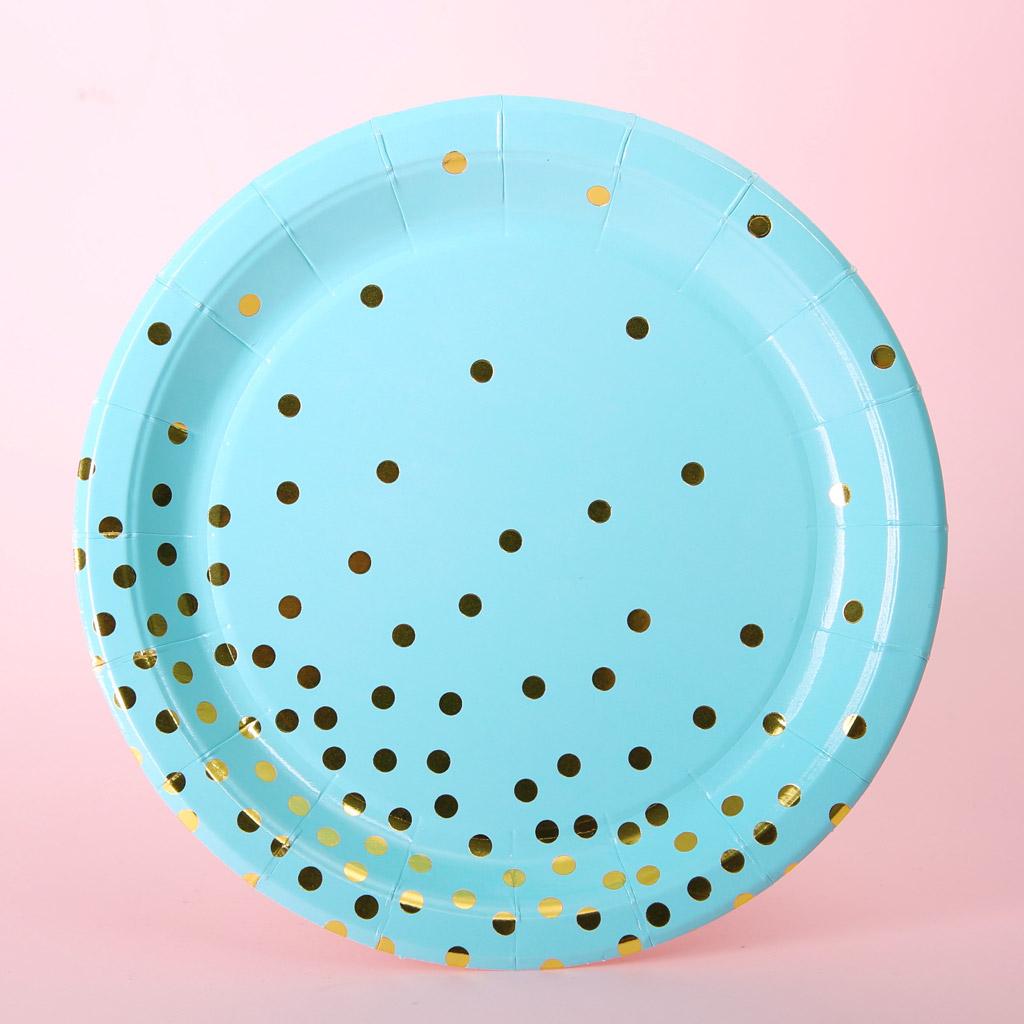 10x Birthday Party Cake Paper Plates Baby Shower Paper Tableware Plates