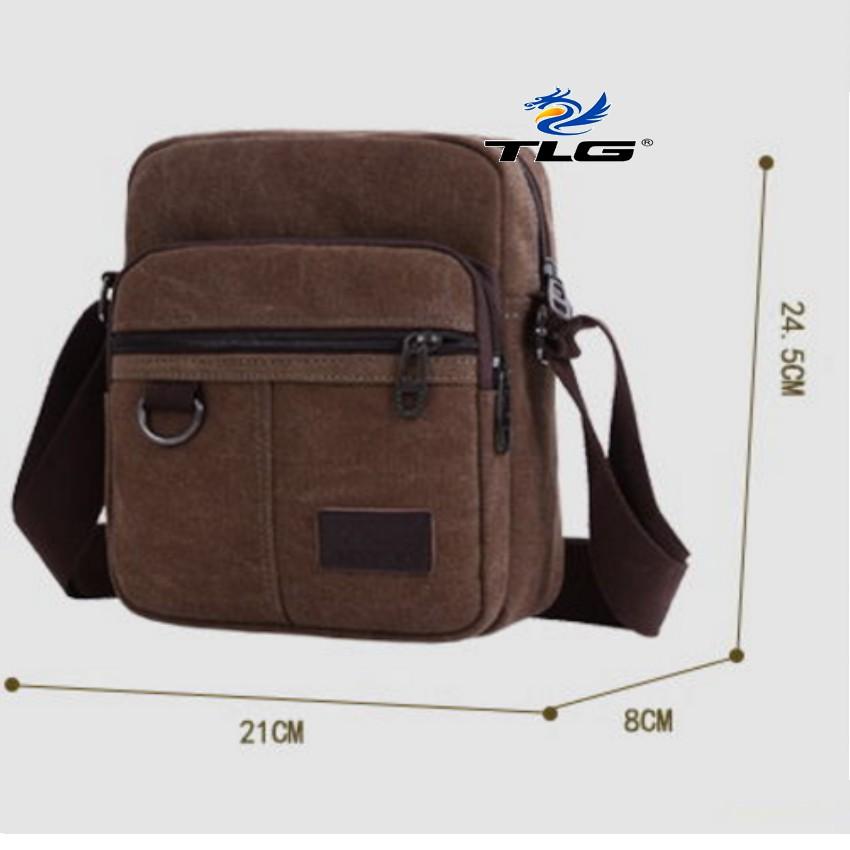 Túi đeo chéo canvas phối da Đồ Da Thành Long TLG 208109
