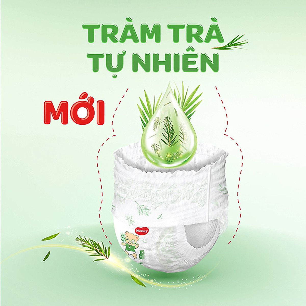 Combo 4 Tã dán HUGGIES DRY JUMBO Tràm Trà