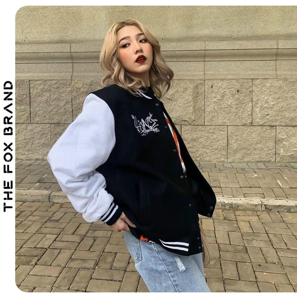 Áo khoác dù bomber 2 lớp dáng unisex nam nữ form rộng phong cách ulzzang in chữ G