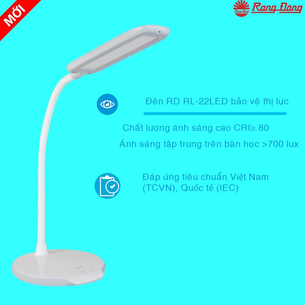 Đèn bàn LED Cảm ứng Bảo vệ thị lực Công nghệ Chip LED Samsung 3 chế độ màu điều chỉnh ánh sáng 5 mức RT-RD-RL 22