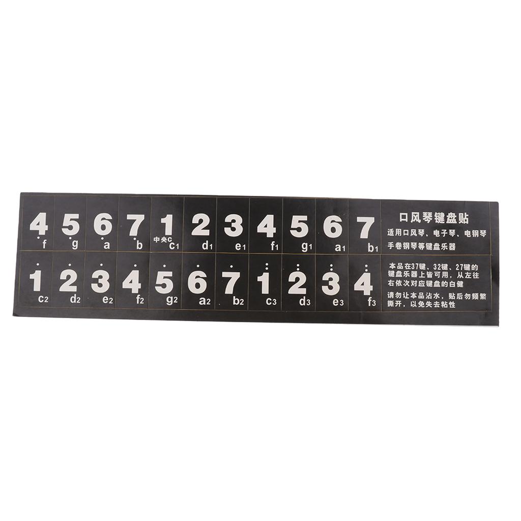 37 Phím Đàn Melodica Kèn Pianica Note Nhãn Dán Decal cho Người Mới Bắt Đầu Học Sinh Sinh Viên