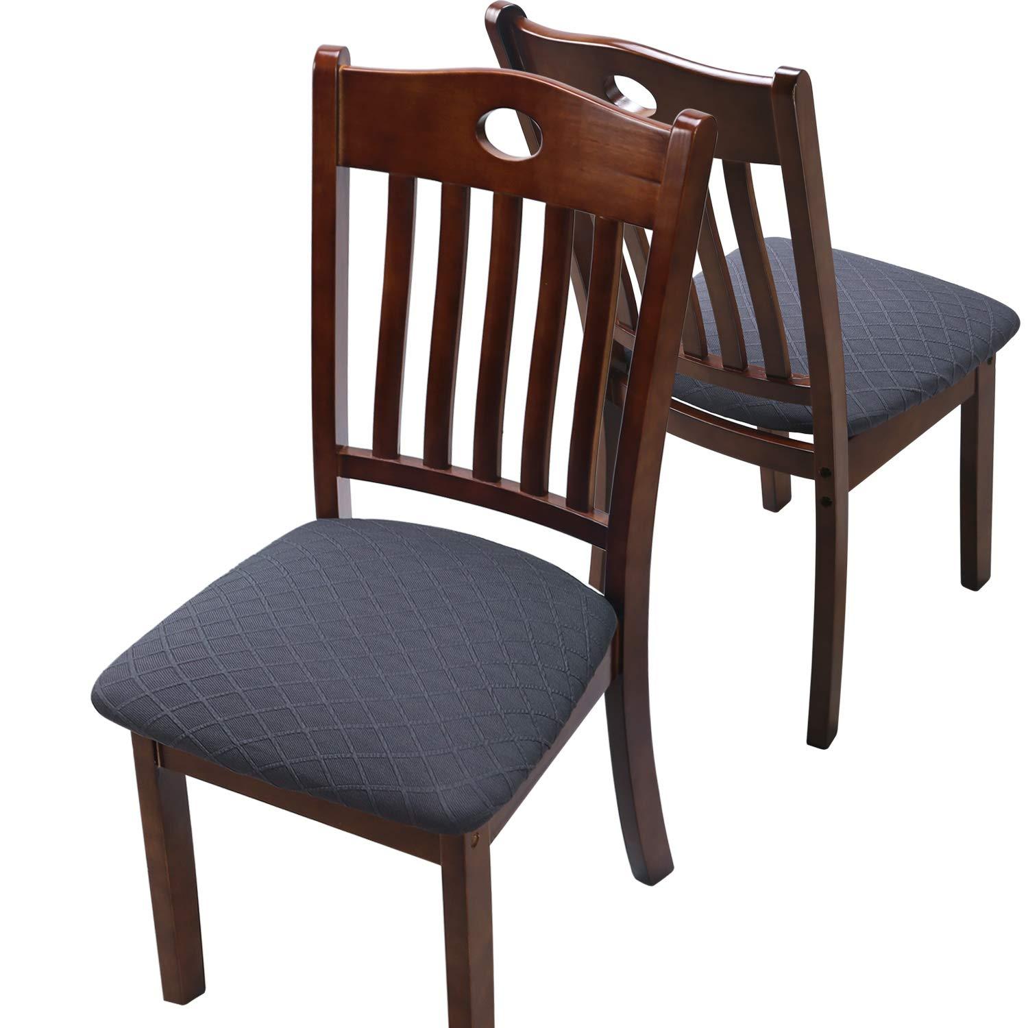 Ghế ghế ăn Jacquard, Stretch Spandex không có bảo vệ ghế phòng ăn tựa lưng.