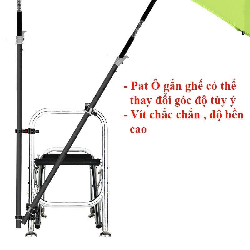 Bộ 2 Pat Ô , Dù câu cá chất liệu hợp kim nhôm magie cao cấp gắn ghế tiện lợi