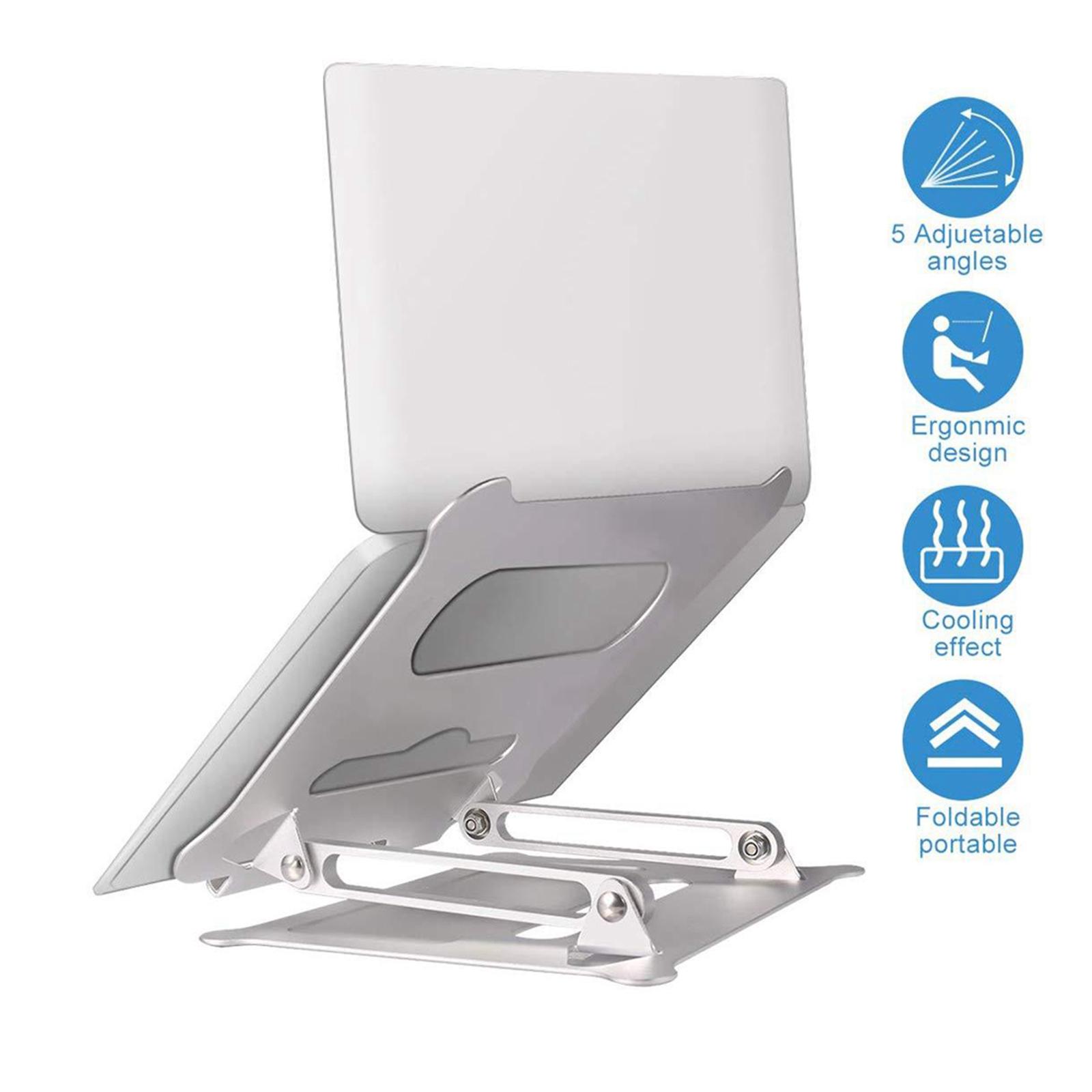 Desk Laptop Stand Adjustable Foldable Aluminum Tablet Notebook Riser Mount for All Laptops