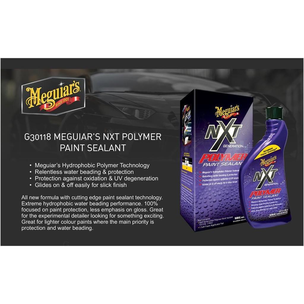 Meguiar's Sản phẩm bóng sơn công nghệ Polymer dòng NXT - NX Polymer Paint Sealant, 532 ml, G30118