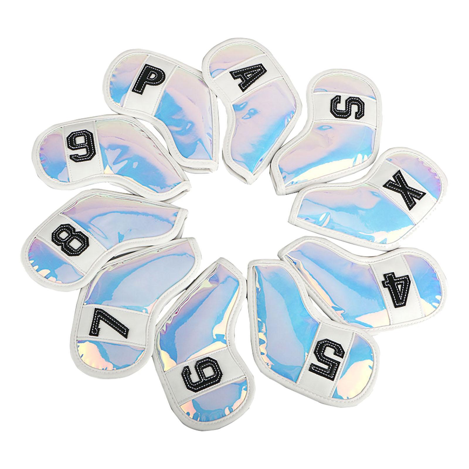 10Pcs Club Head Covers with Number Embroidery Golf Iron Headcover