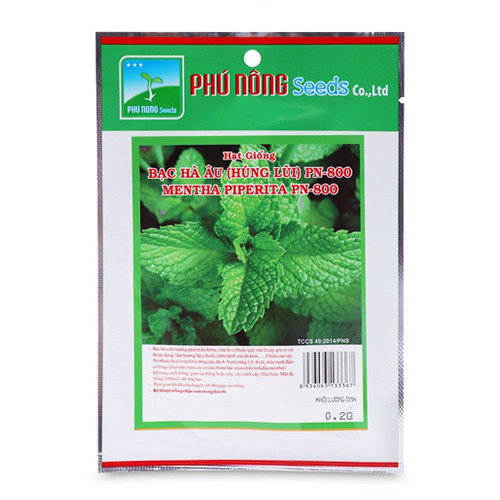 HẠT GIỐNG BẠC HÀ ÂU PN800 - GÓI 0.2 GRAM - ĐỘ ẨM THẤP - TỈ LỆ NẢY MẦM CAO - CÓ MÙI THƠM ĐẶC BIỆT - ĐUỔI RUỒI MUỖI