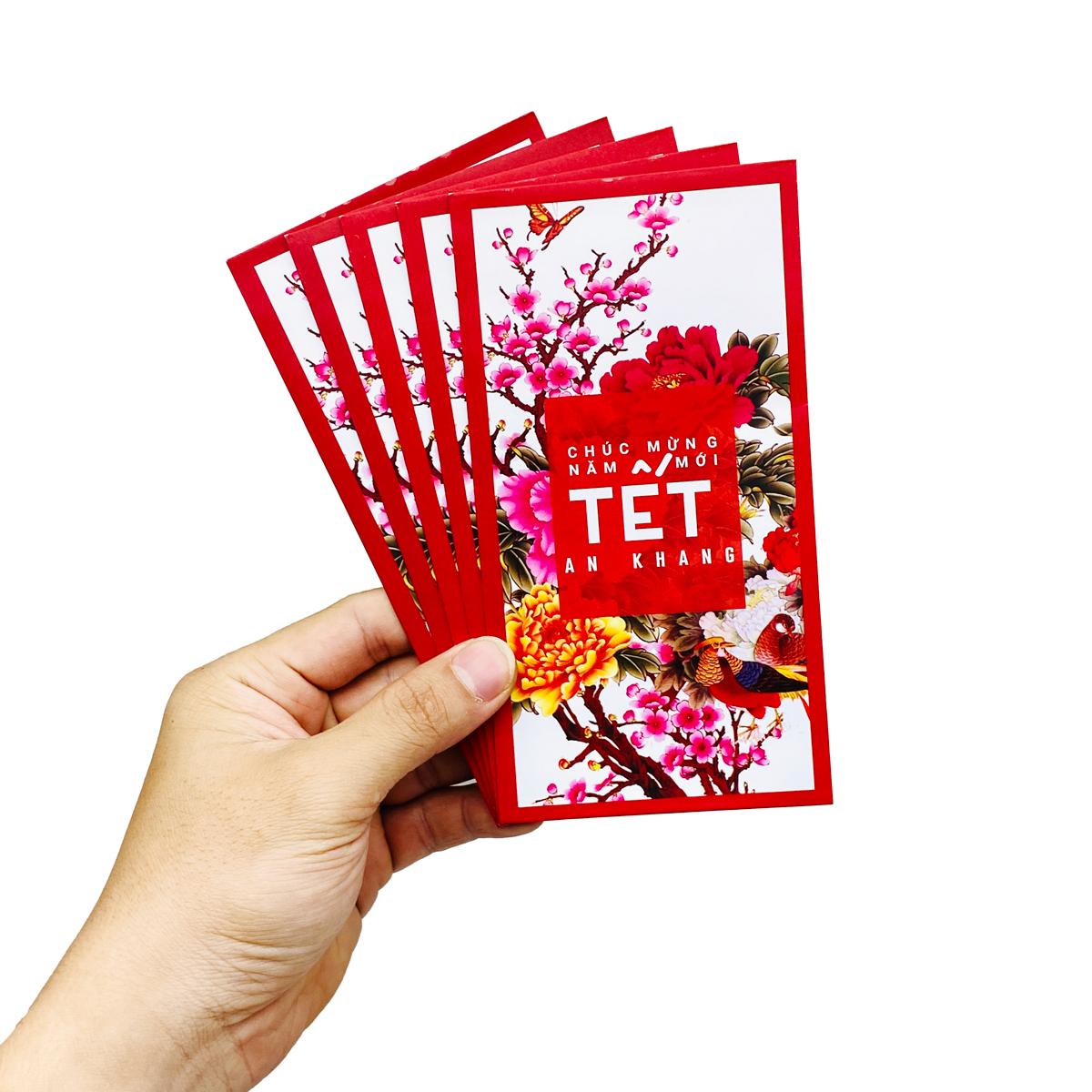 Bộ 5 Bao Lì Xì Hoa Tết Bính Ngọ 2026 - Futurebook L384 - Tết An Khang
