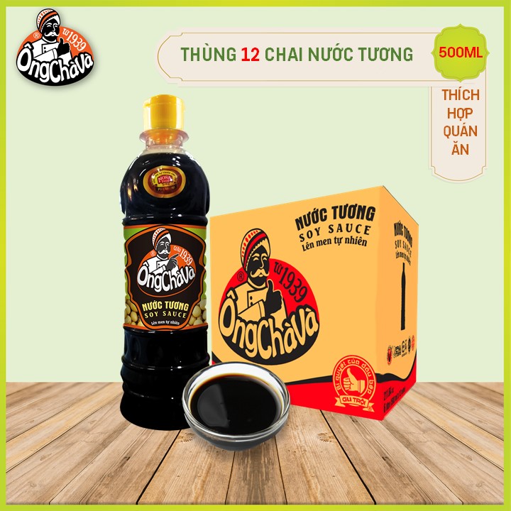 Thùng 12 Chai Nước Tương Ông Chà Và 500ml