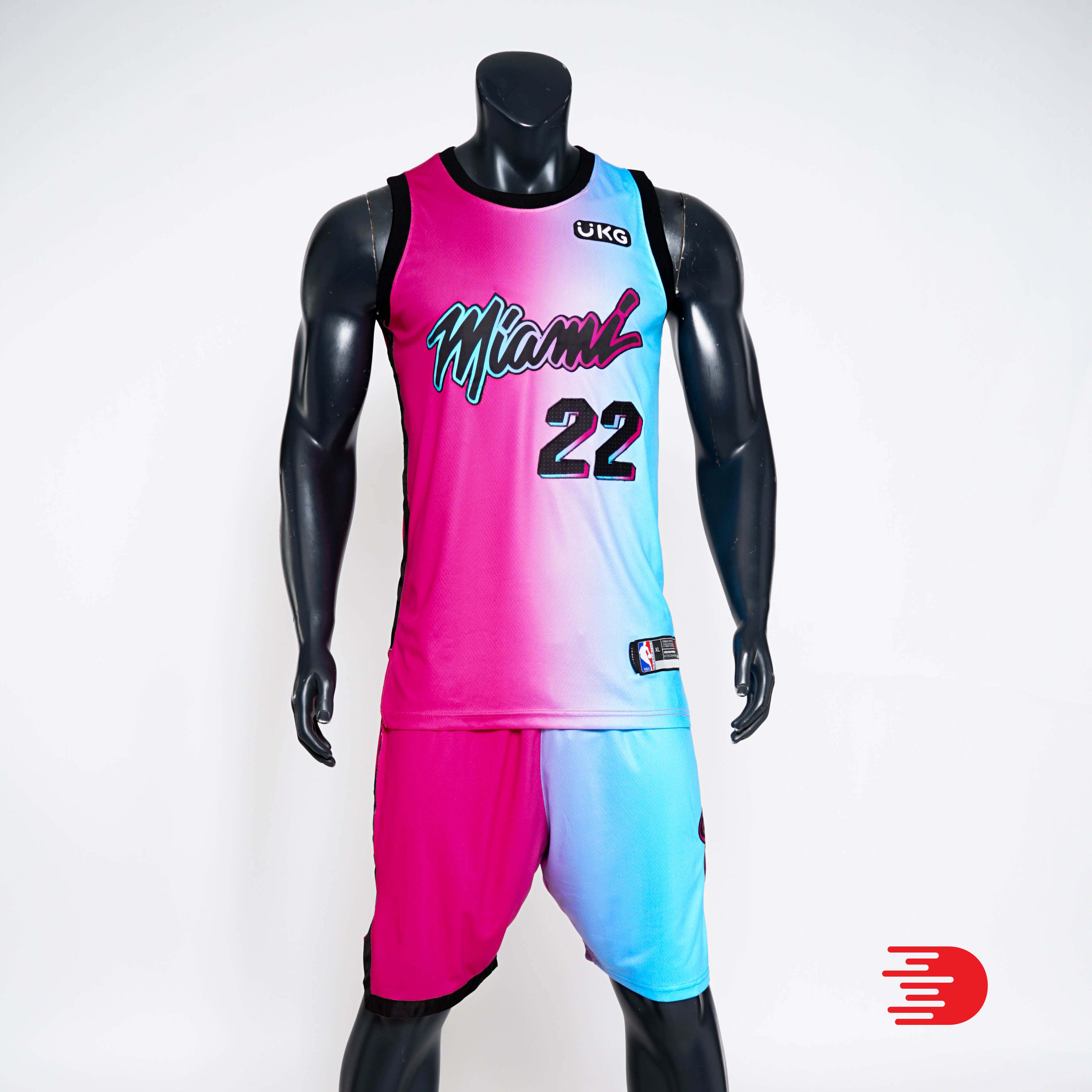 Trang Phục bóng rổ ACTEE DELO Miami Heat City Edition ViceVersa 2021_ HÀNG IN