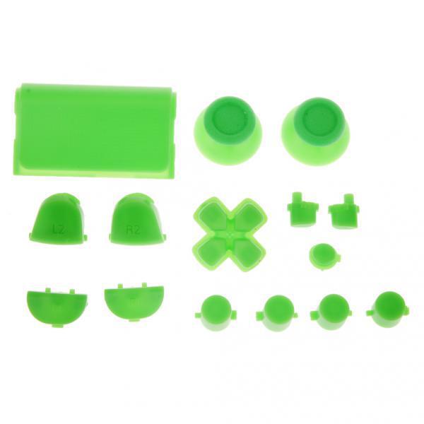 Green Bullet Button Thumbstick D-pad L R Mod For PS4 Playstation Controller
