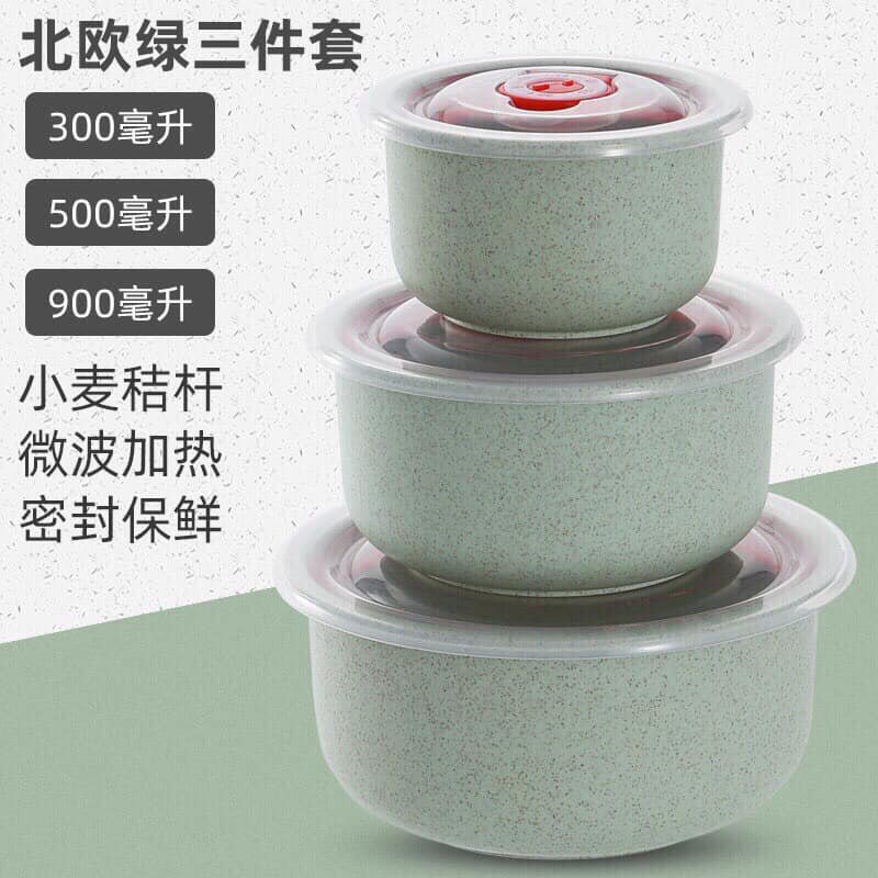 Bộ Bát 3 món Lúa Mạch - Giao màu ngẫu nhiên