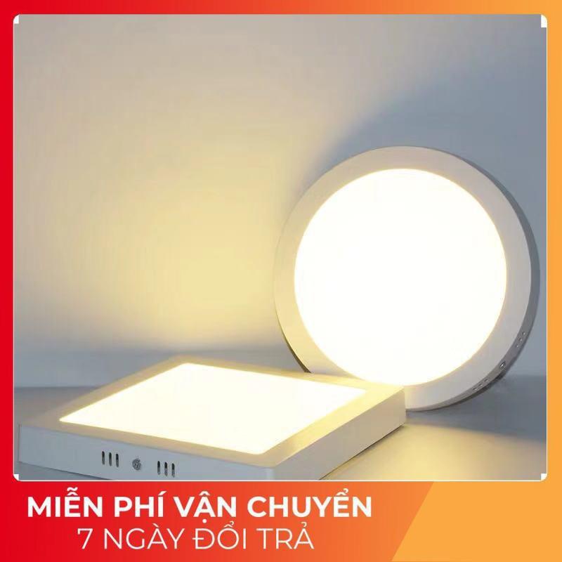 ĐÈN ỐP TRẦN NỔI, ĐÈN PANEL CHIẾU SÁNG 6W -24W TRÒN VUÔNG Trắng Vàng