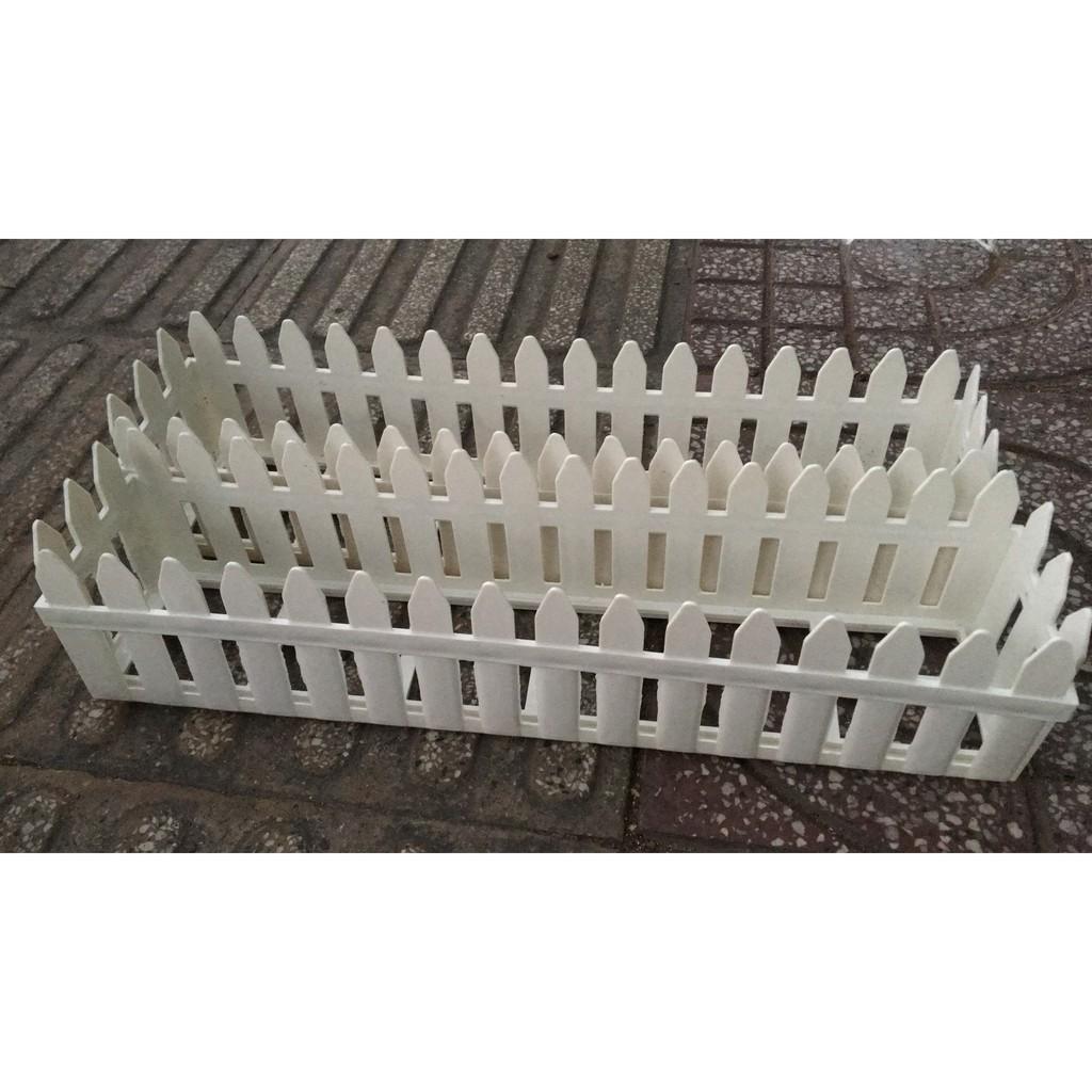 Bộ 02 cái chậu nhựa hàng rào 500x110x115