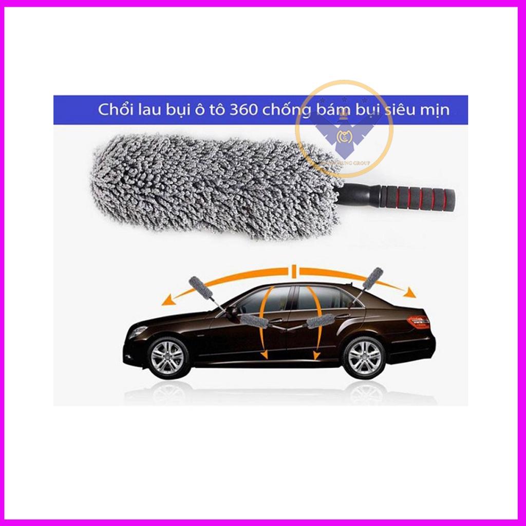 Chổi tròn rửa xe - lau bụi ô tô nano 360 độ