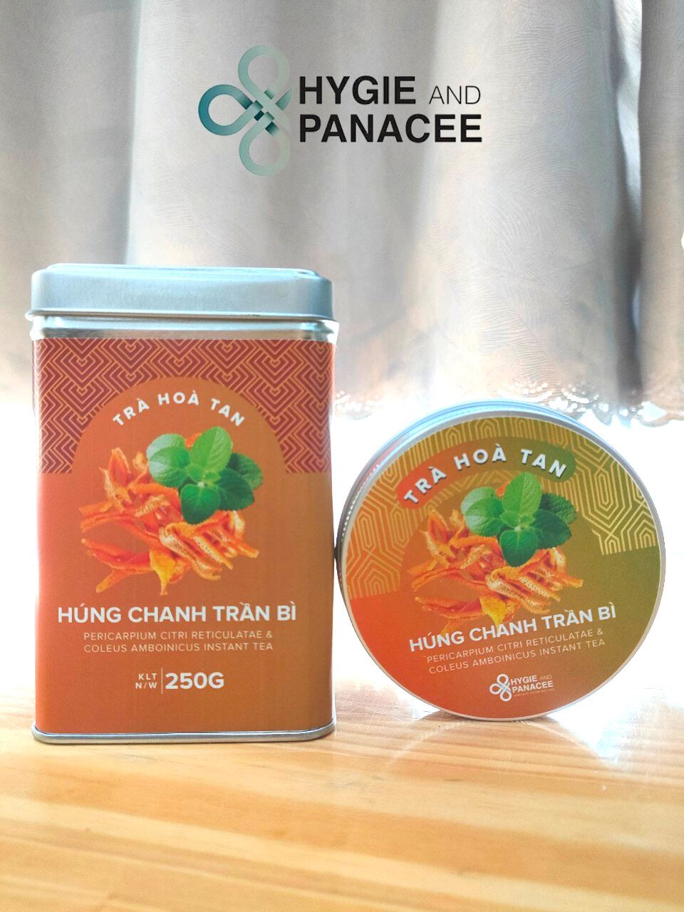 Trà Húng Chanh Trần Bì Hygie 50g/250g giúp giải cảm, tăng sức đề kháng