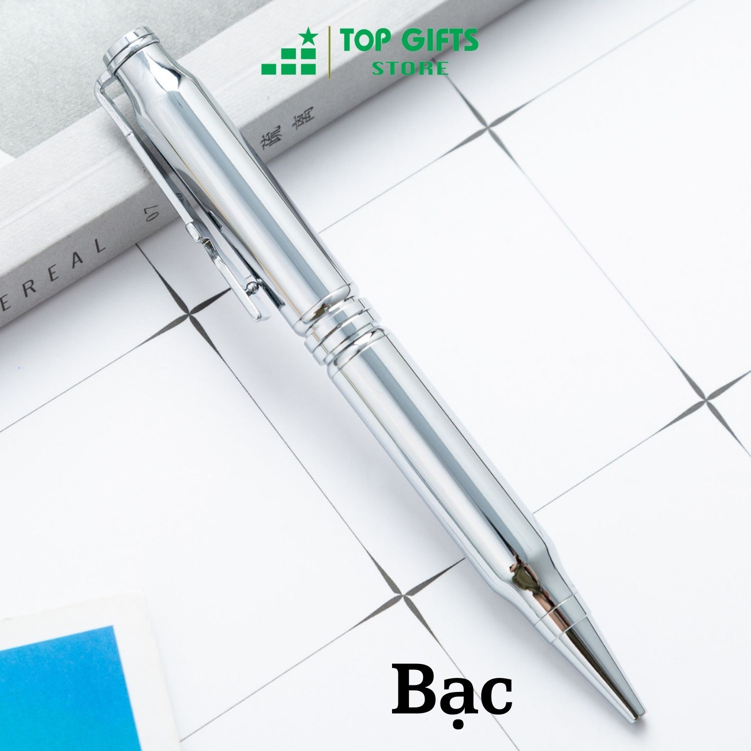 Bút ký khắc tên VD060 - khắc tên theo yêu cầu mực xanh ngòi 0.7mm