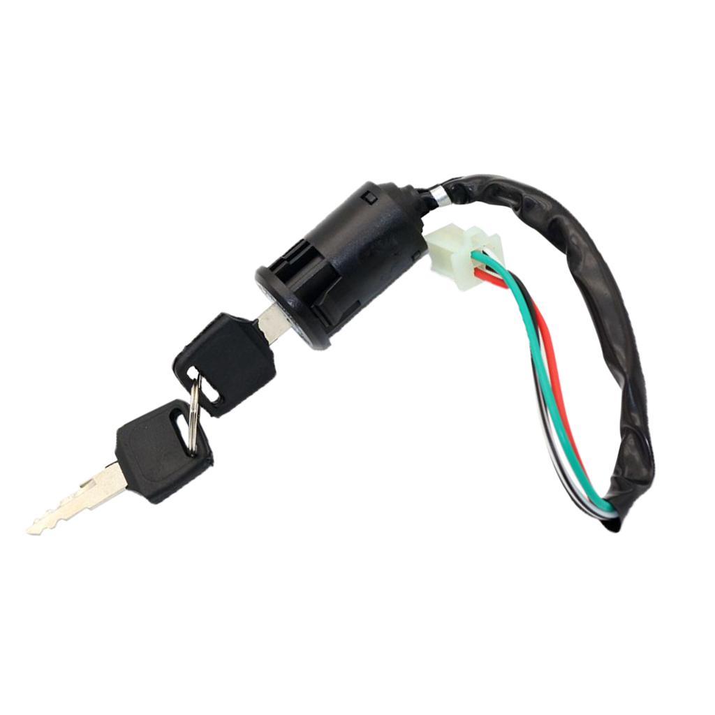 2X Ignition Switch with 4 Wire Ignition Lock, 2 Keys for 50/110/125 / 250cc ATV
